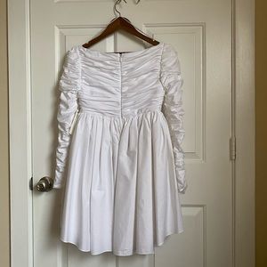 Khaite Katie ruched white minidress size 4